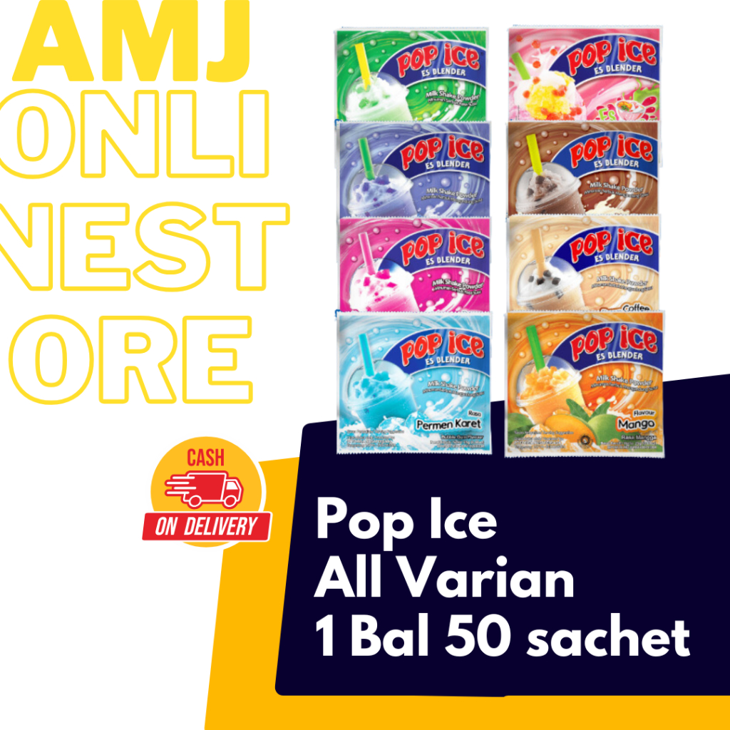 Jual Pop Ice Varian rasa 1 bal isi 50 sachet | Shopee Indonesia