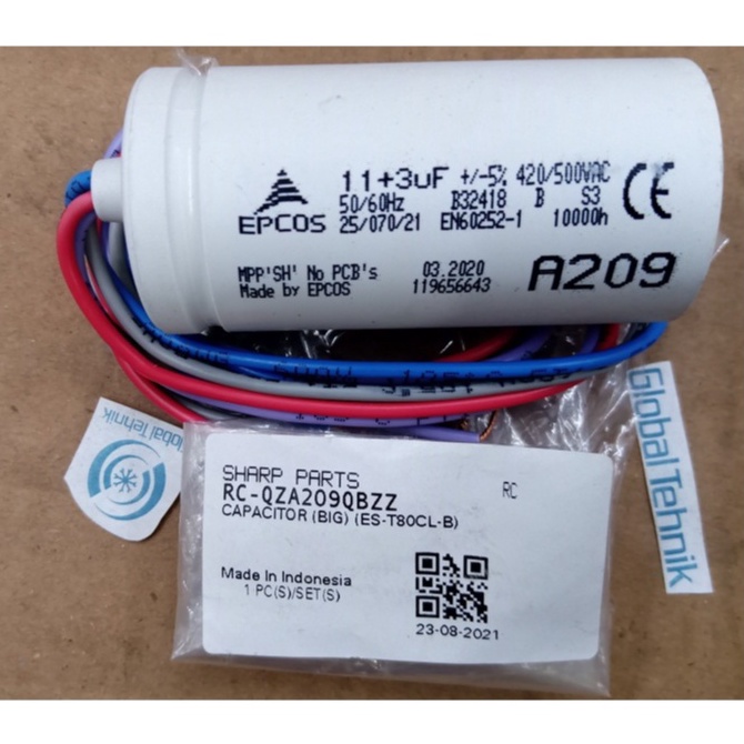 Jual Rekomendasi Capasitor kapasitor mesin cuci sharp 2 tabung | Shopee ...