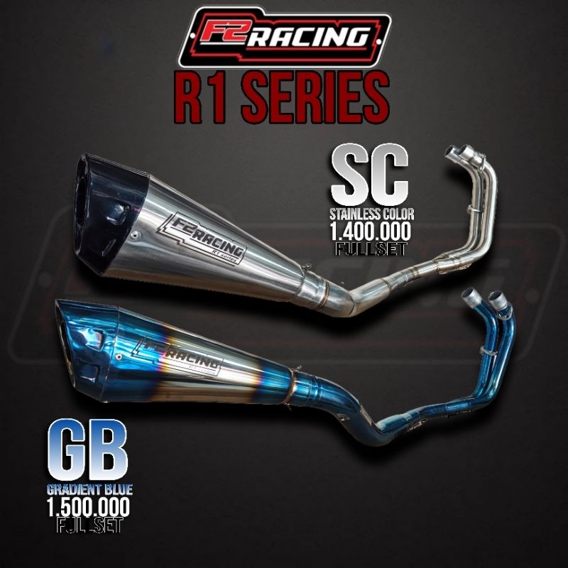 Jual knalpot racing honda CBR250RR fullset original F2RACING EXHAUST R1 ...