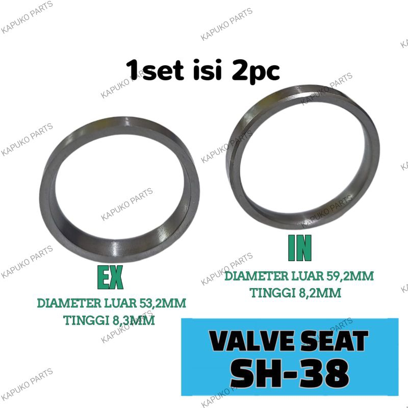 Jual SH38 SEATING KLEP VALVE SEAT UNTUK MESIN DIESEL SHANHAI 2 SILINDER ...