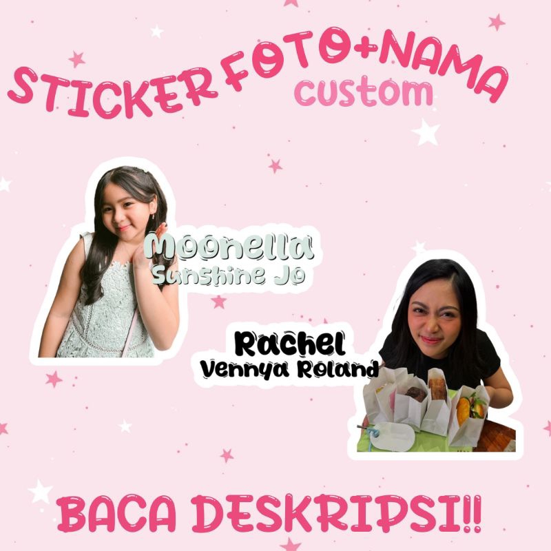 Jual STICKER CUSTOM FOTO + NAMA | FREEBIES LUCU UNIK WAJAH | Shopee ...