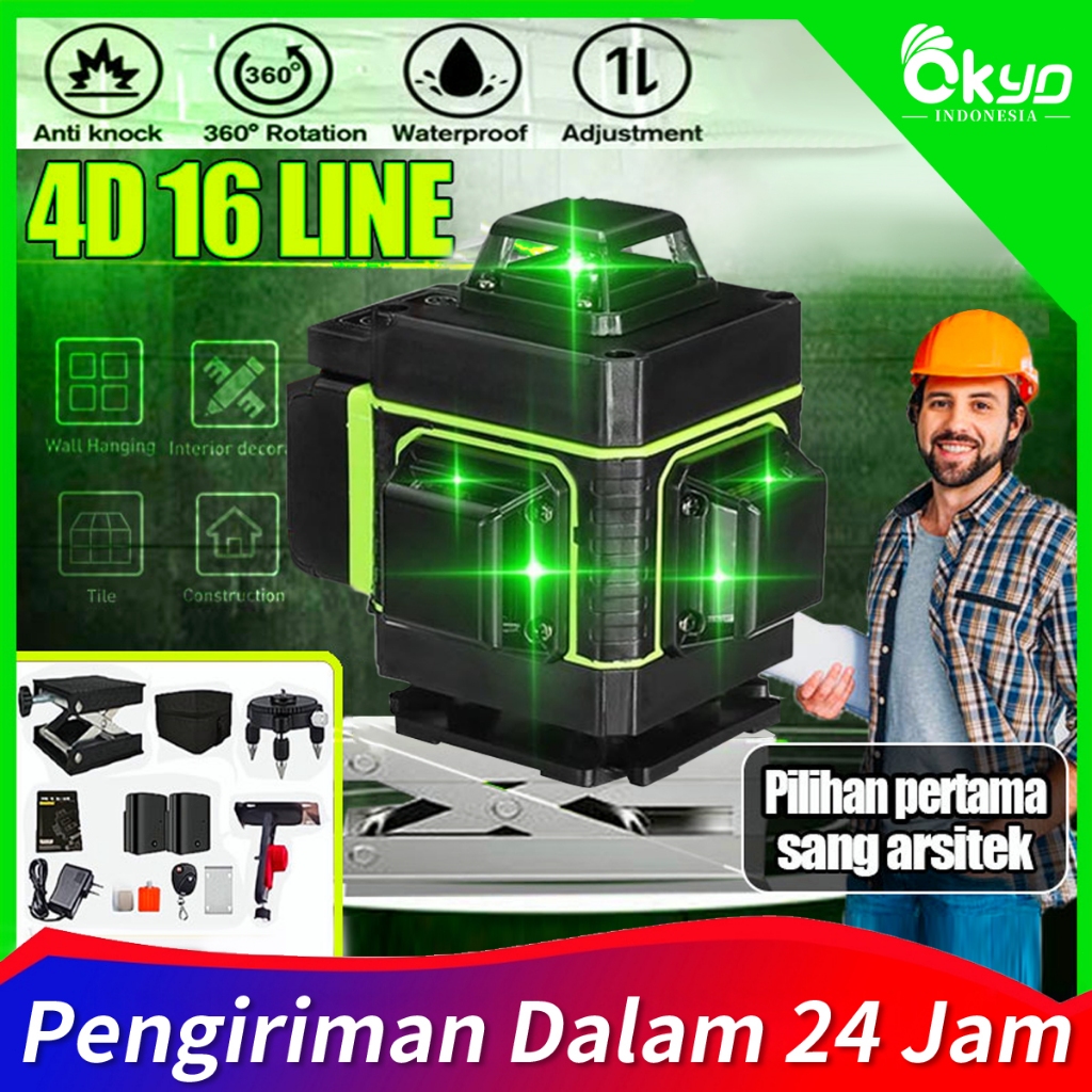 Jual Hilda Laser Level 16 Lines Mesin Self Leveling Laser Sinar Hijau