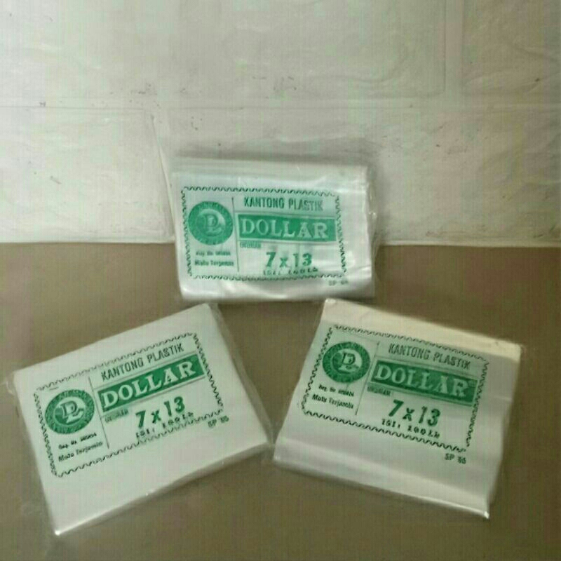 Jual Plastik PP/Kantong Plastik Bening Kecil Merk Dollar Ukuran 7x13cm ...