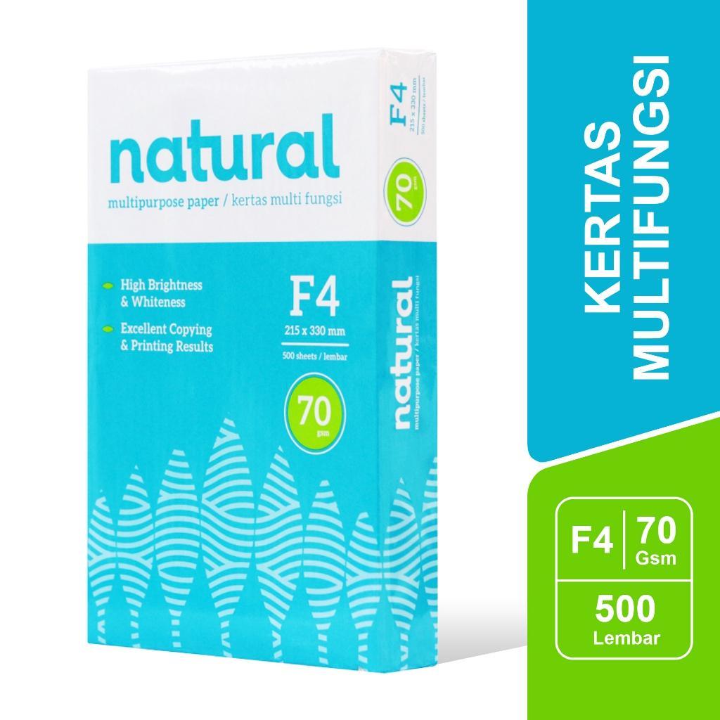 Jual KERTAS HVS F4 70gr NATURAL PER RIM 500 LEMBAR COPIER PAPER UKURAN ...