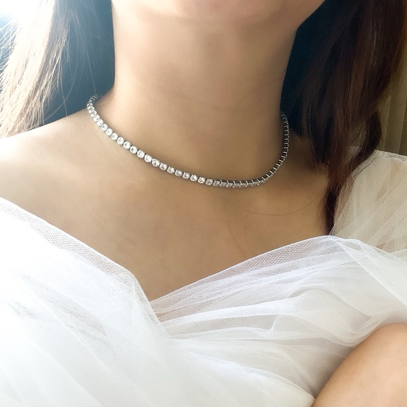 Kimmy necklace in rhodium shop