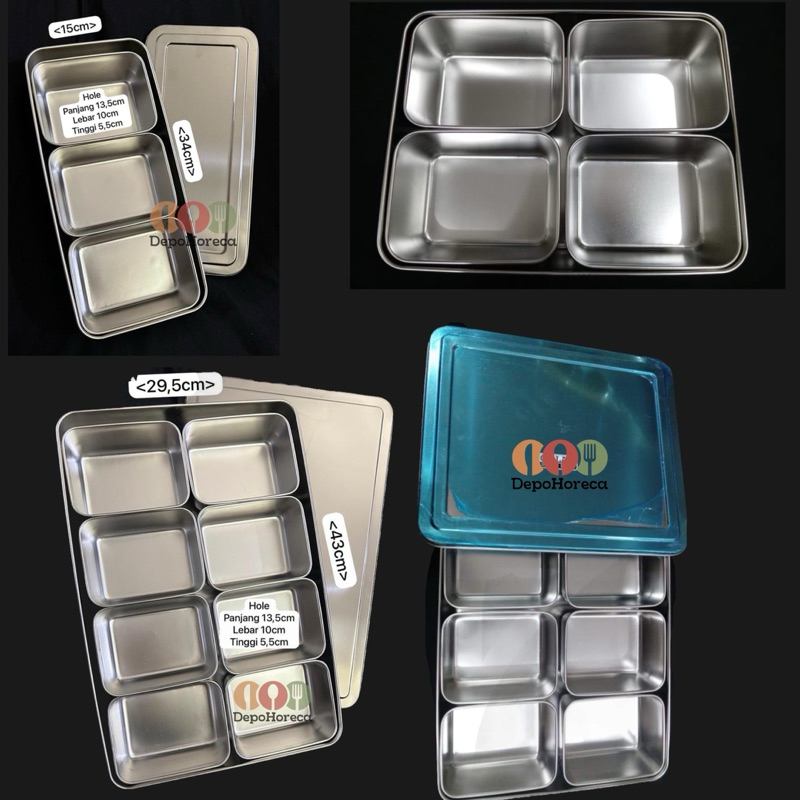 Jual Condiment Kotak Garnish / Condiment Bento Stainless Steel Condimen ...
