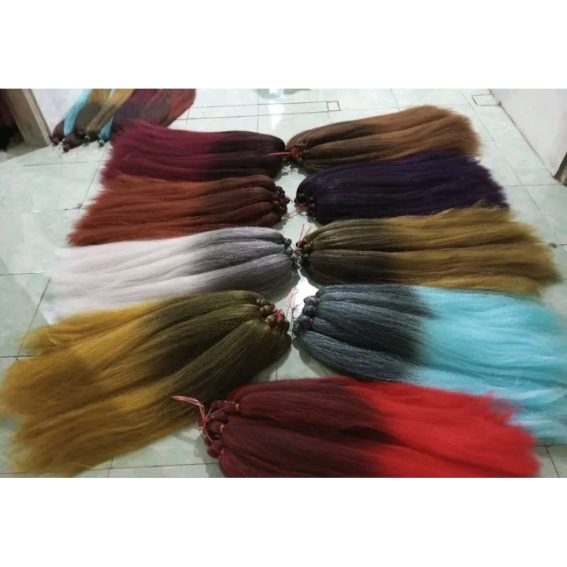 Jual Rambut cemara ombre berkualitas panjang 80 cm | Shopee Indonesia