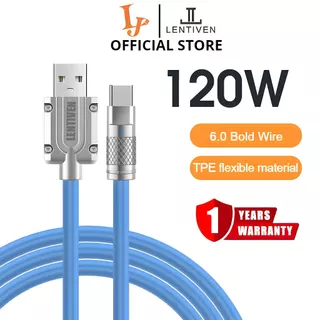 LJ LENTIVEN 120W kabel data Fast Charging Micro usb Type-C Cable FOR iPhone ios usb Android Cable Data