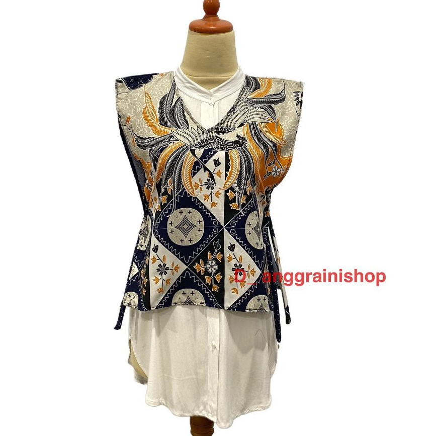 Jual Outer katun batik, Rompi batik, Vest batik | Shopee Indonesia