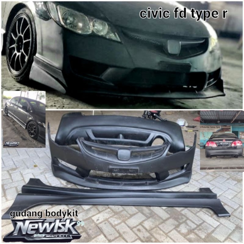 Jual Bodykit civic fd type r + lips, bodykit civic batman | Shopee ...