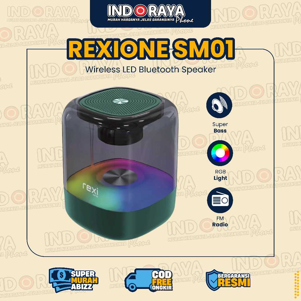 Jual Rexione Speaker SM01 Super Bass Bluetooth 5.3 with RGB Light ...