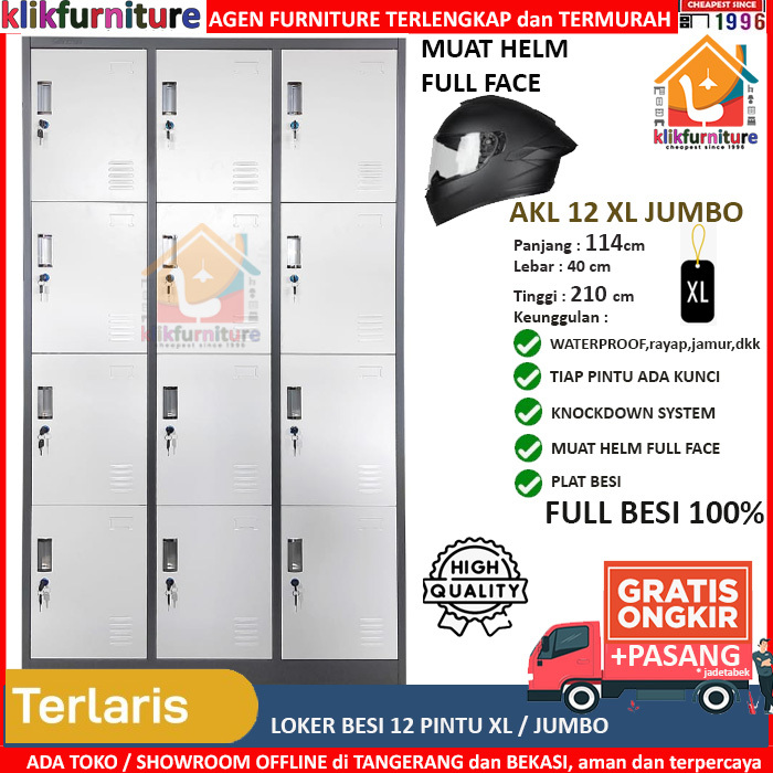 Jual Loker Besi Besar Locker 12 Pintu Muat Helm Full Face AKL 12 JUMBO ...