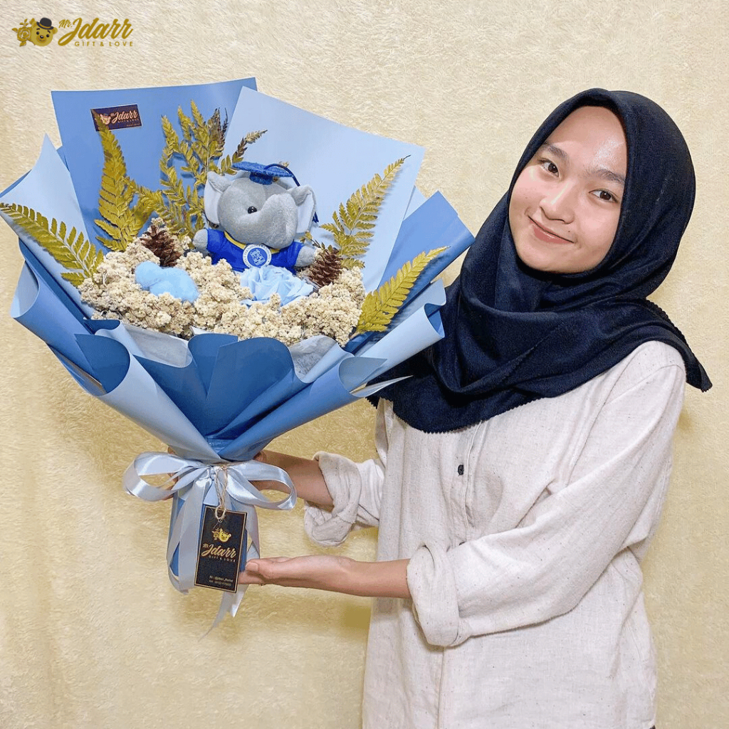 Jual Buket Boneka Wisuda Gajah Maskot ITB Graduation Gift Hadiah Unik ...