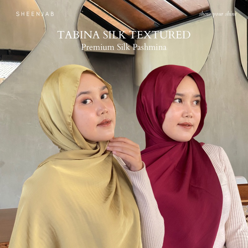 Jual Pashmina Silk Textured - TABINA SILK SHEENJAB | Shopee Indonesia