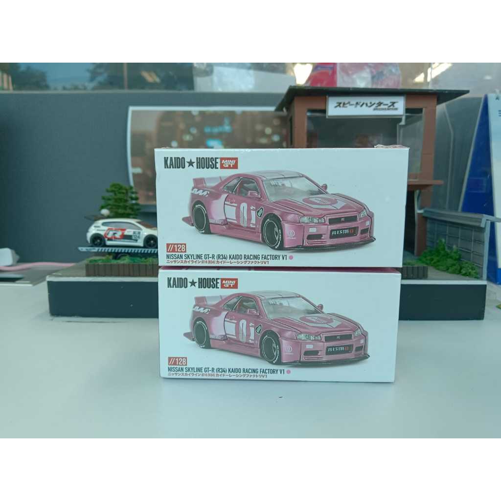 Jual Mini GT x Kaido House Nissan Skyline GT-R (R34), (R33 Jual Mini GT x Kaido House Nissan Skyline GT-R (R34), (R33
