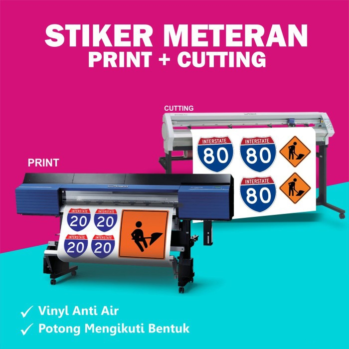 Jual CETAK STIKER METERAN RITRAMA OUTDOOR / INDOOR WATERPROOF ANTI AIR ...