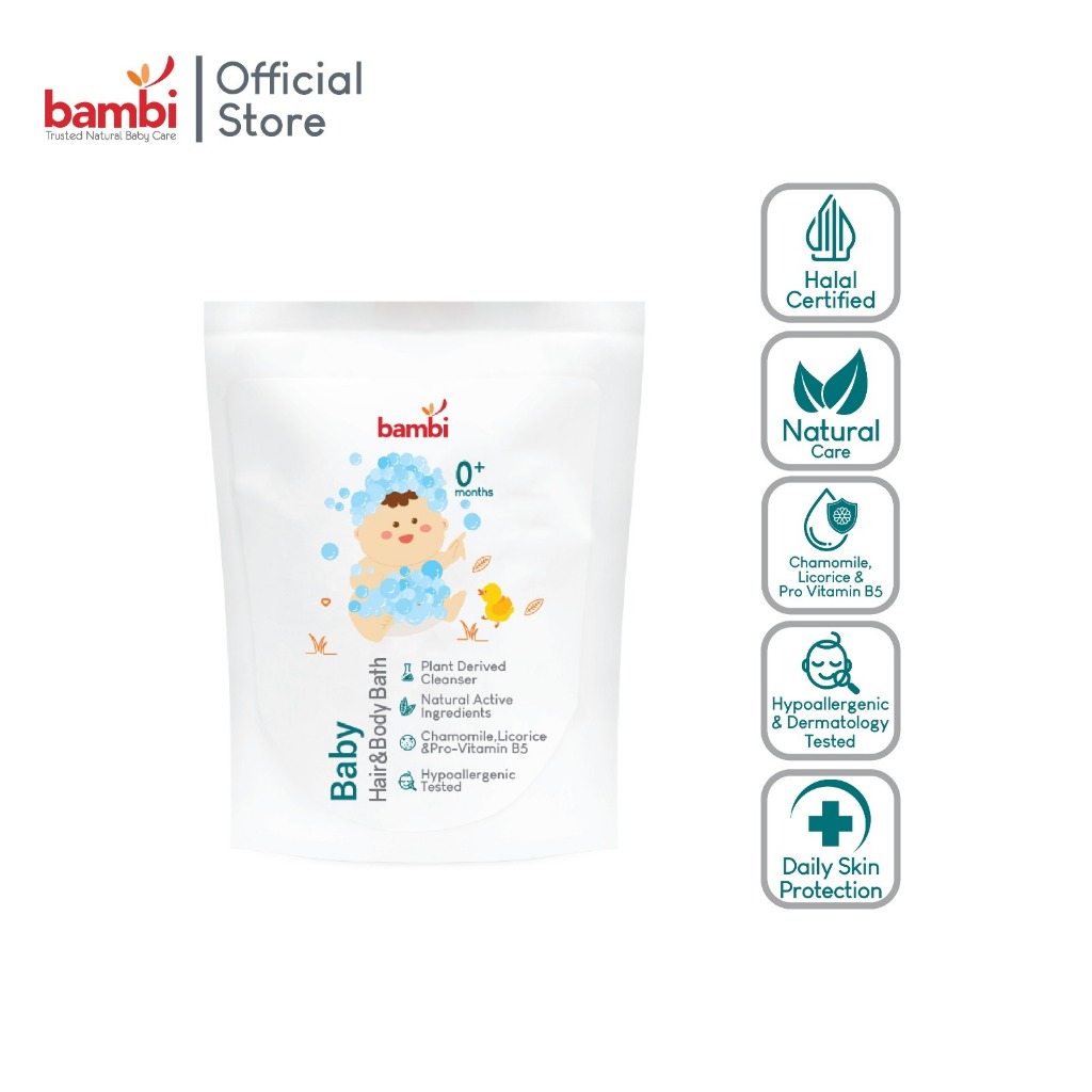 Jual Bambi Baby Hair & Body Bath 2 in 1 300ml - Refill | Sabun dan