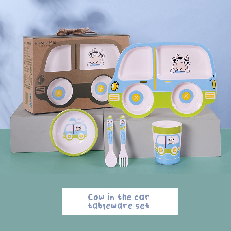 Jual ELCO Premium Melamine Cow in the Car Tableware set gift box ...