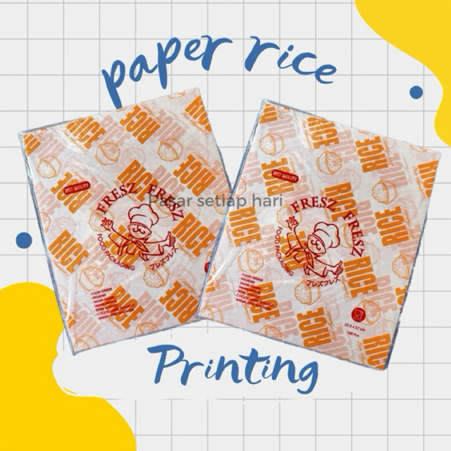 Jual (isi 100) kertas nasi/ paper rice printing RICE | Shopee Indonesia