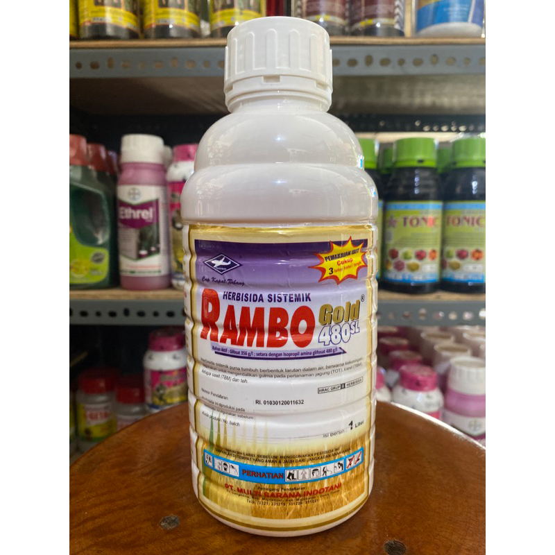Jual Herbisida Sistemik Rambo Gold 480 SL Kemasan 1 Liter | Shopee ...