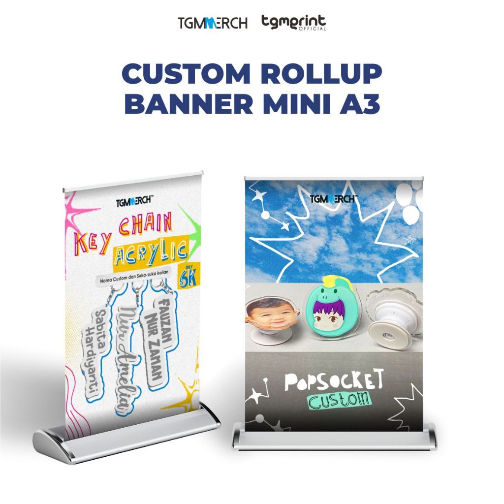 Jual TGM MERCH - Custom Display Roll Up Banner Mini uk.A3 | Display ...