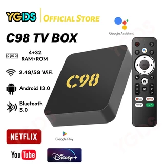 YGDS C98 Android Tv Box Android 13.0 OS Ram 4gb Rom 32gb WiFi 5G/2.4G Bluetooth Smart Tv Box 4K Ultra HD Netflix