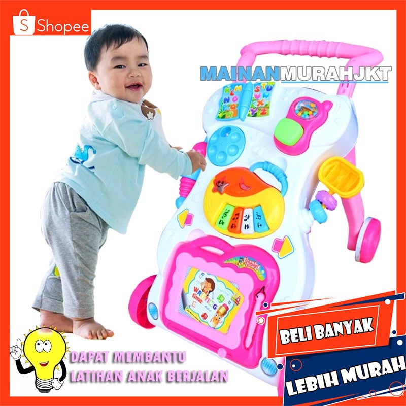 Jual MAINAN ANAK MURAH DORONGAN BABY PUSH WALKER AU02 MEMBANTU