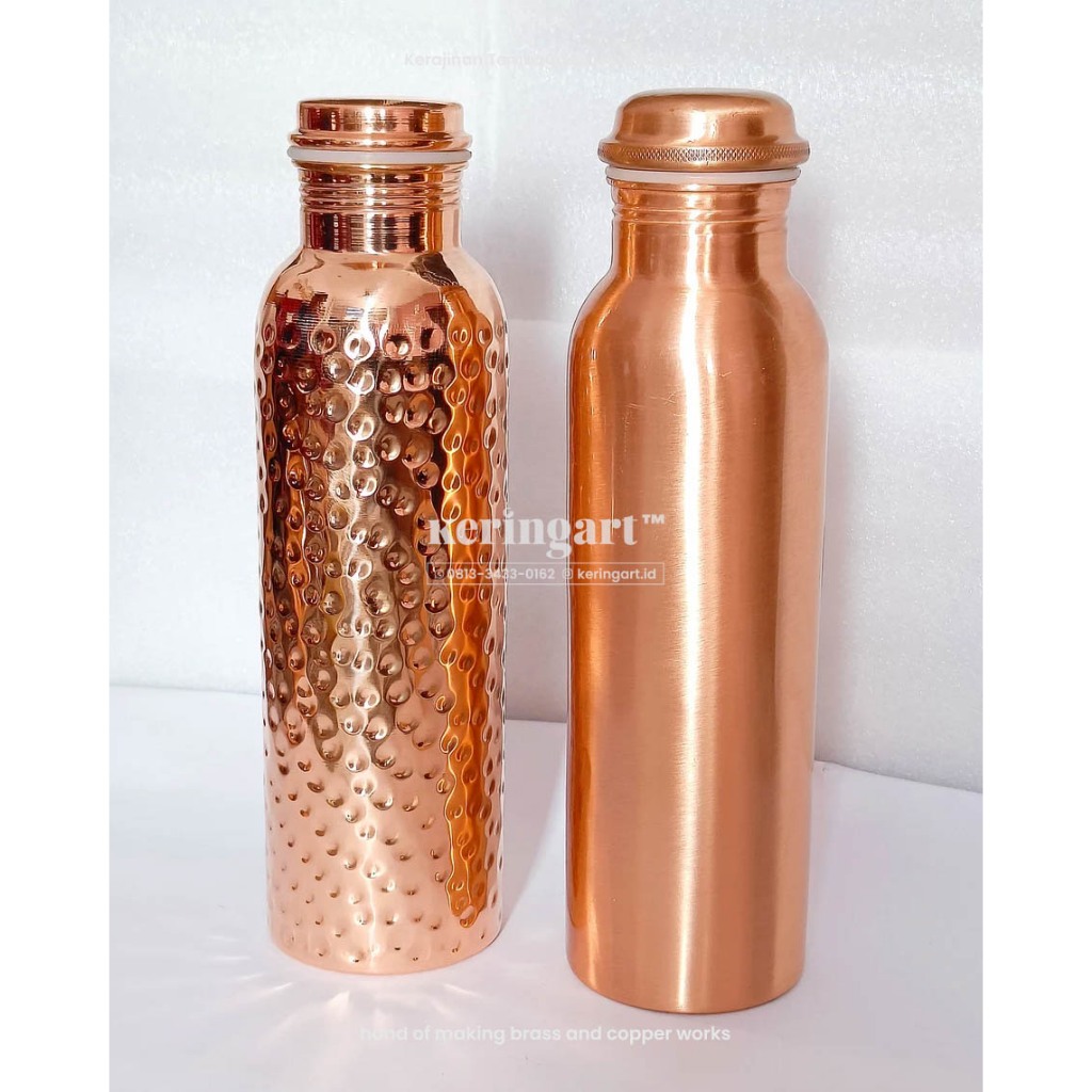 Jual water bottle set - botol minum air motif custom bahan tembaga dan ...