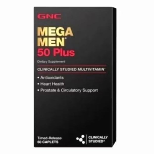Jual GNC Mega Men 50 Plus Multivitamin Original GNC megamen Suplemen ...