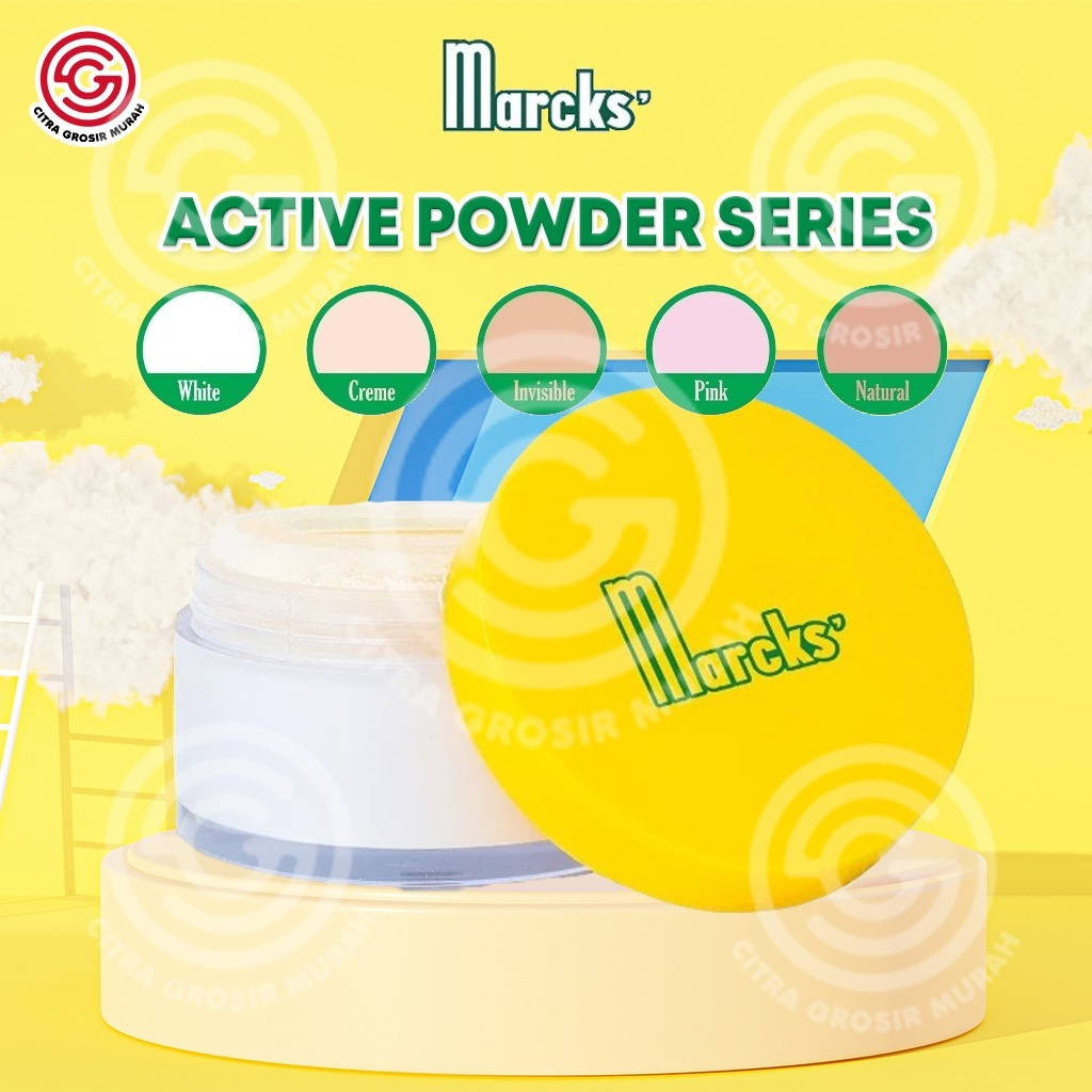 Jual MARCKS Active Beauty Powder || Bedak Tabur Marcks' Creme || Pink ...