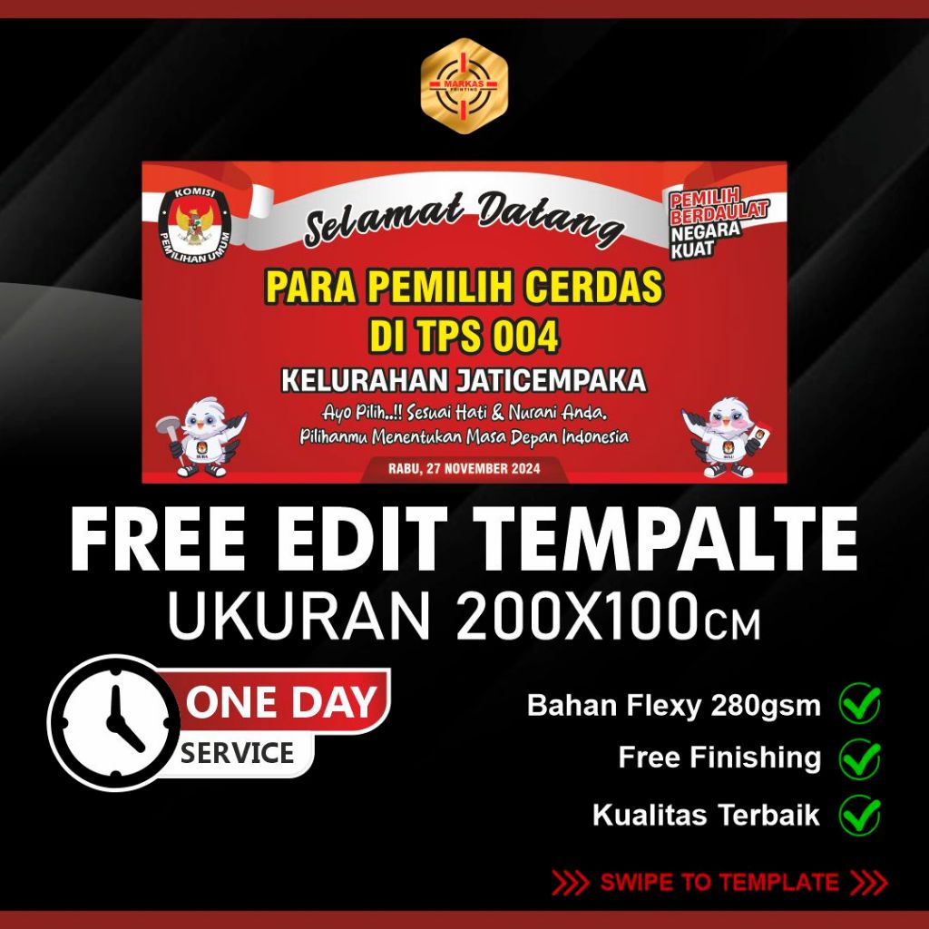 Jual Contoh Spanduk Tps Terlengkap & Harga Terbaru April 2026 | Shopee ...