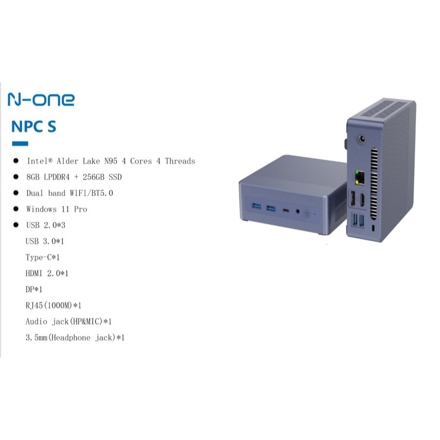 Jual Mini PC N-One NPC S Intel Alder Lake N95 8/256GB SSD M2 2280 ...