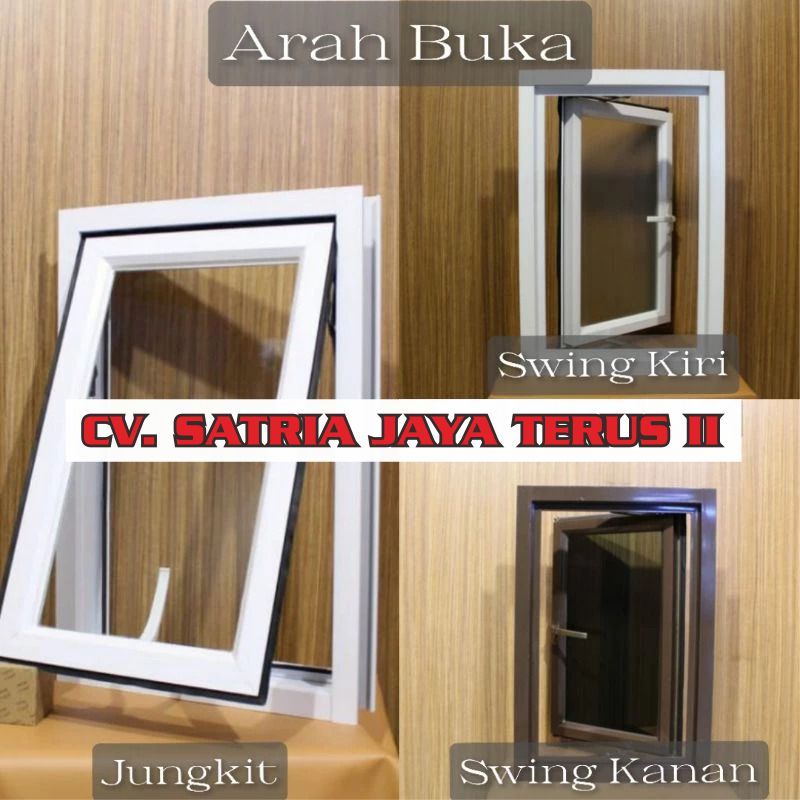 Jual Jendela Aluminium Casement Double 100x80 | Shopee Indonesia