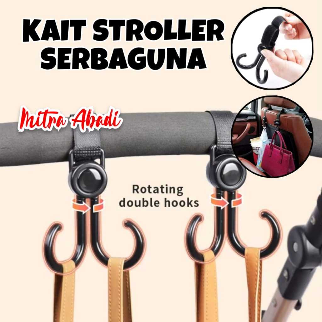 Jual Kait Stroller Untuk Menggantung Tas Popok Gantungan Klip Buggy Serbaguna Stroller Hooks for Hanging Diaper Bags Shopee Indonesia