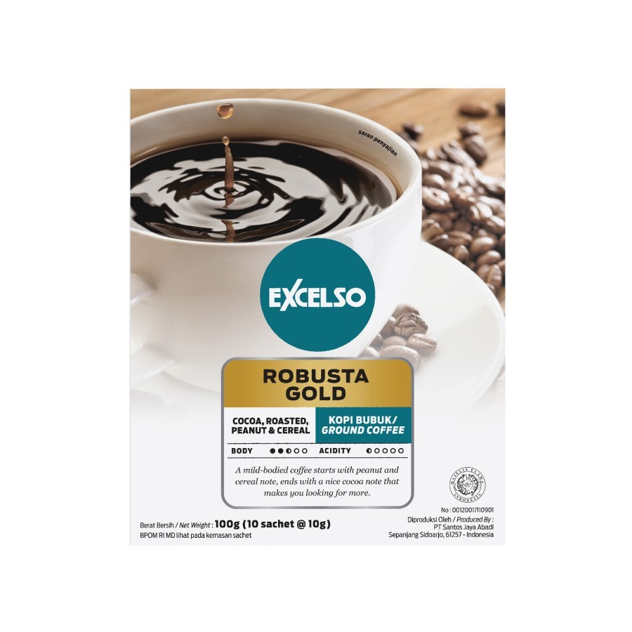 Jual Excelso Robusta Gold Folding Box Kopi 10 x 10 gr | Shopee Indonesia