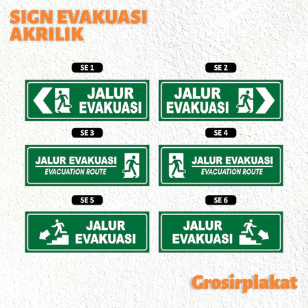 Jual Sign Papan Jalur Evakuasi Akrilik Custom SIGN SIGNAGE JALUR ...