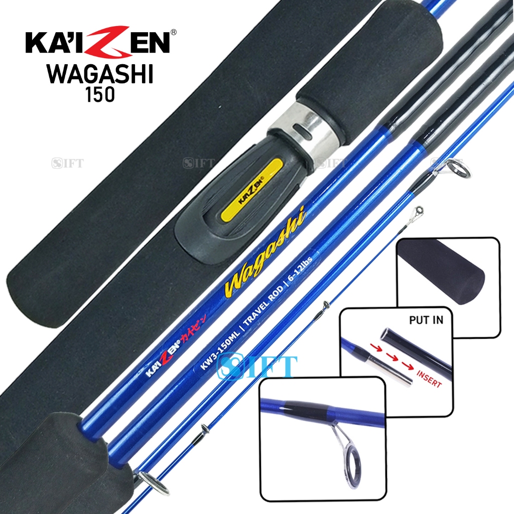 Jual Joran KAIZEN WAGASHI Travel Rod Solid Fiber Sambung 3 150