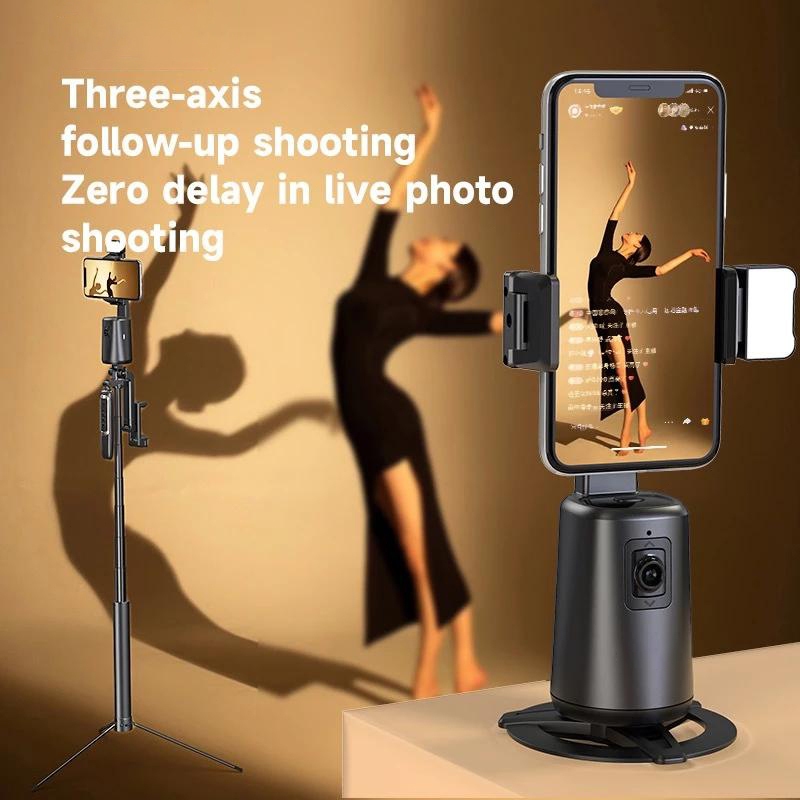 Gambar produk FTT A200 Gimbal Auto Face AI Tracking Gimbal Stabilizer HP 360° With Lampu Led Pasang ekstensi Tripod Dengan Remote Control 3