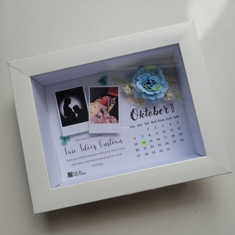 Jual 3D Frame Custom edisi kado newborn bisa custom tema acara wedding ...