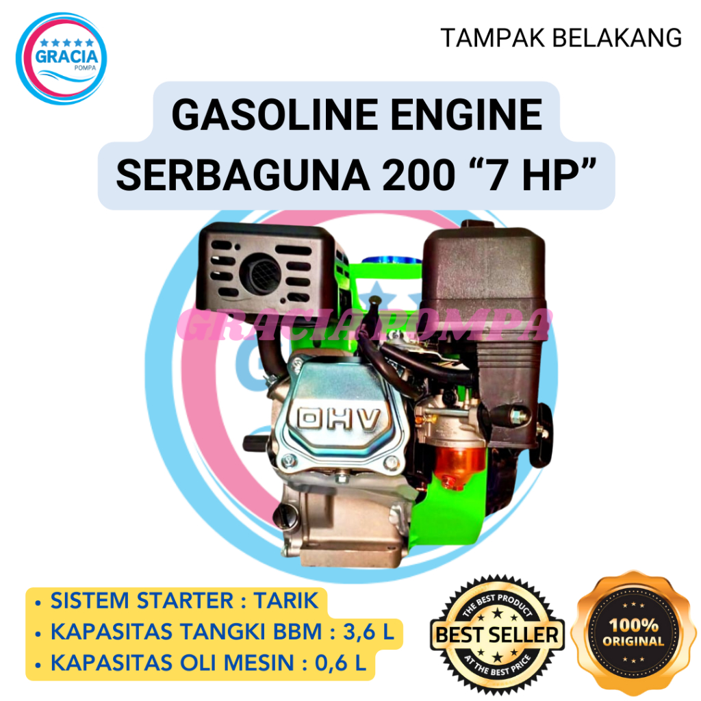 Jual MESIN BENSIN SERBAGUNA / GASOLINE ENGINE 200 