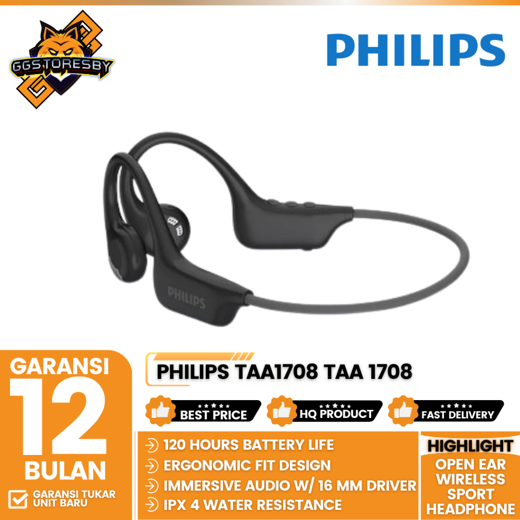 Philips Taa1708 Taa 1708 Open-Ear Wireless Sports Headphones