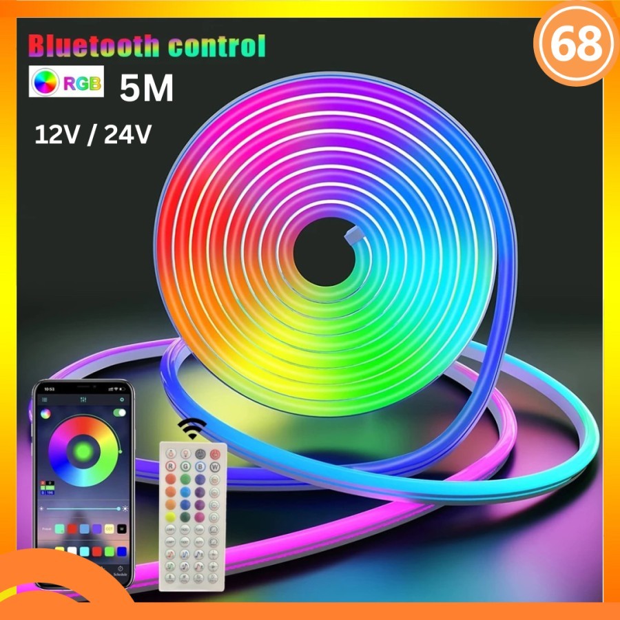 Jual SMART LED NeonFlex Running RGB 5m 5 meter DC 5V + App Control ...