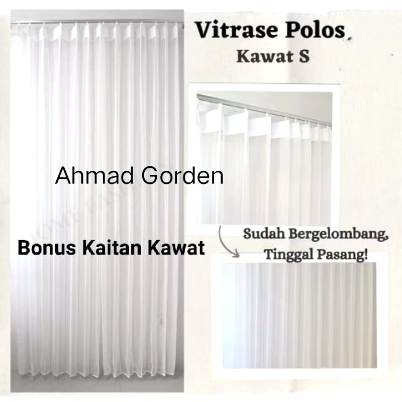 Jual Vitrase Polos Model Kawat S Vitrase Poil Vitrase Gorden Atau