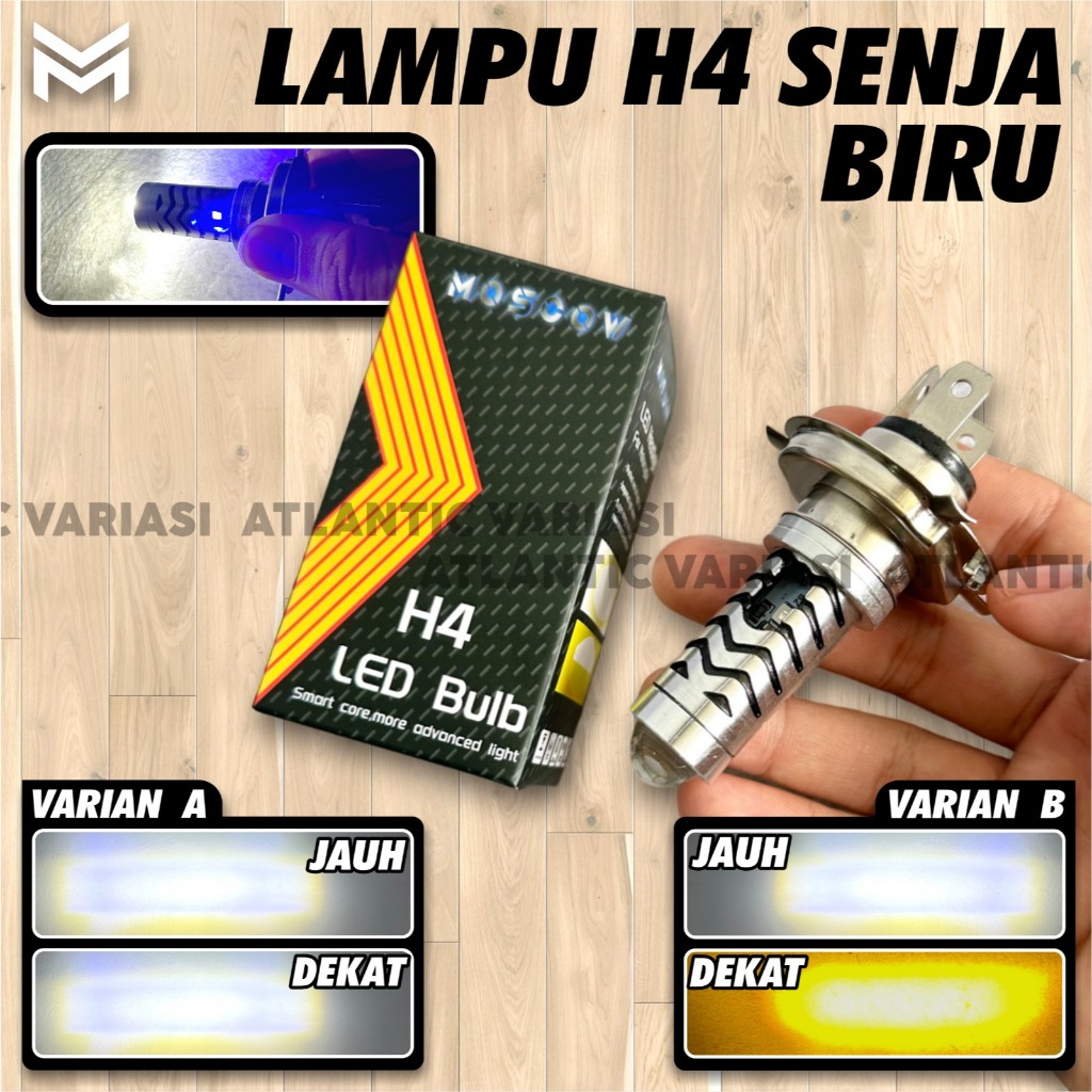Jual Lampu led H4 Laser AC / DC Putih Kuning 12-80V Motor Mobil lampu ...
