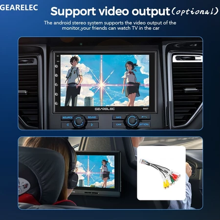 GEARLEC Car Radio Mobil Navigasi Android 11 untuk navigasi dan multimedia