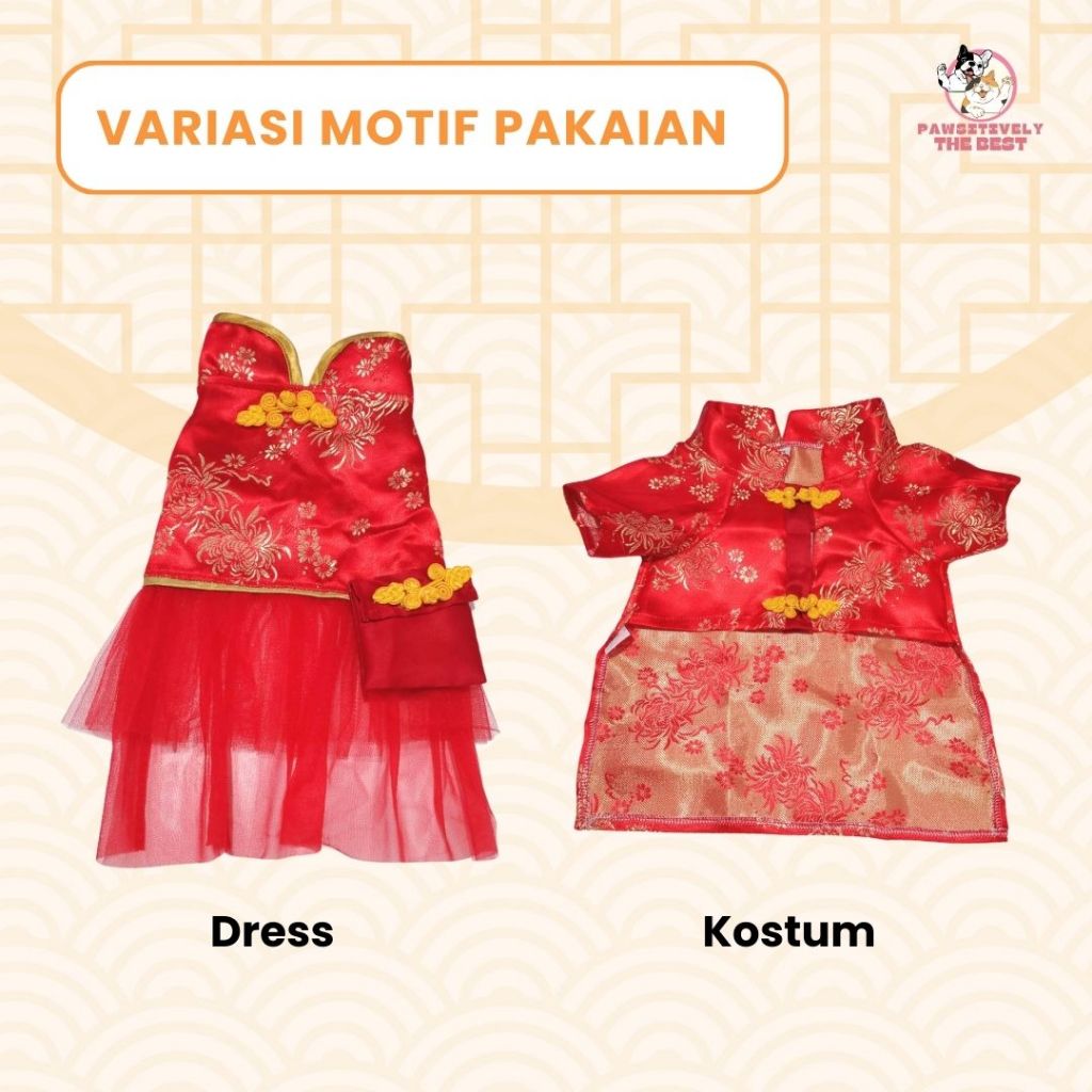 Jual Baju Imlek Anjing Kucing - Kostum Cheongsam Anabul - Baju ...
