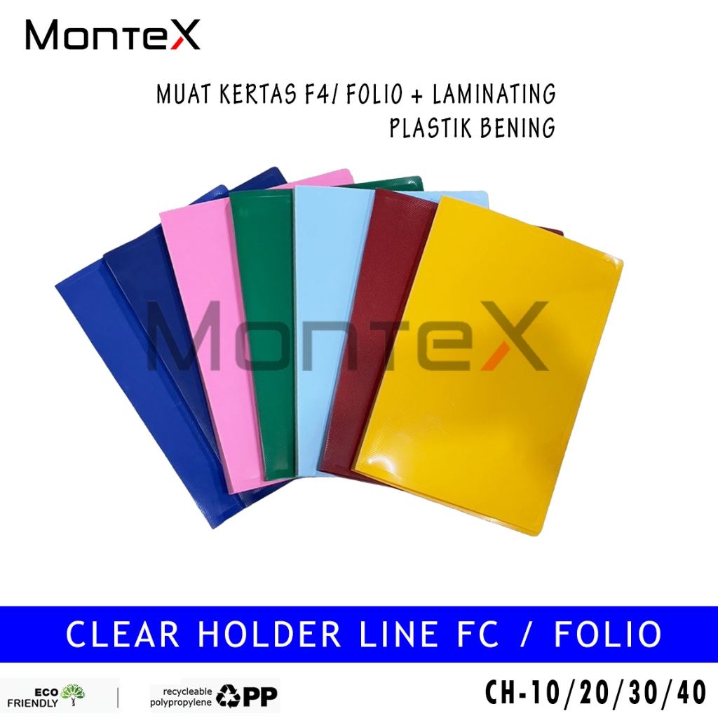 Jual MONTEX CLEAR HOLDER 20 PLY F4 PLASTIK BENING DISPLAY BOOK DOCUMENT ...