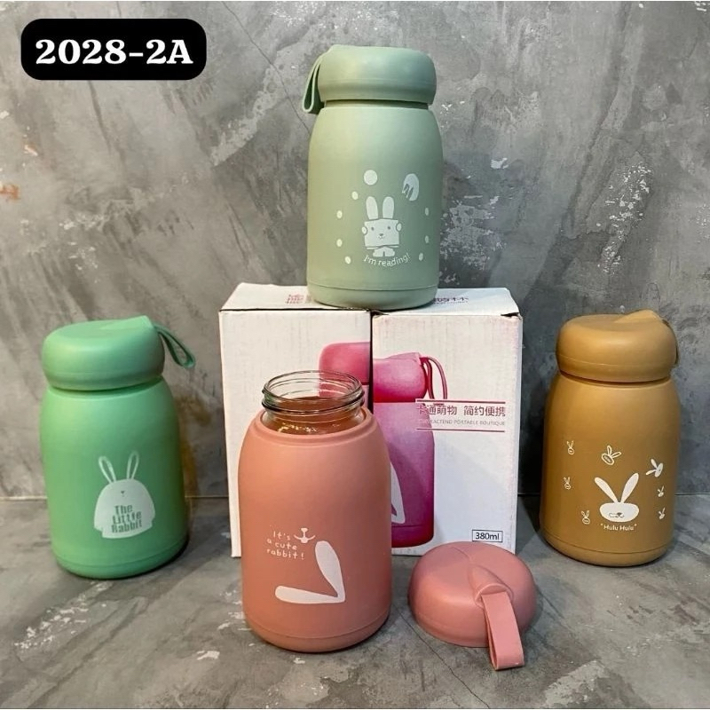 Jual Tumbler Souvenir Botol Rabbit/Kelinci BOX ASLI - Botol Minum Kaca ...