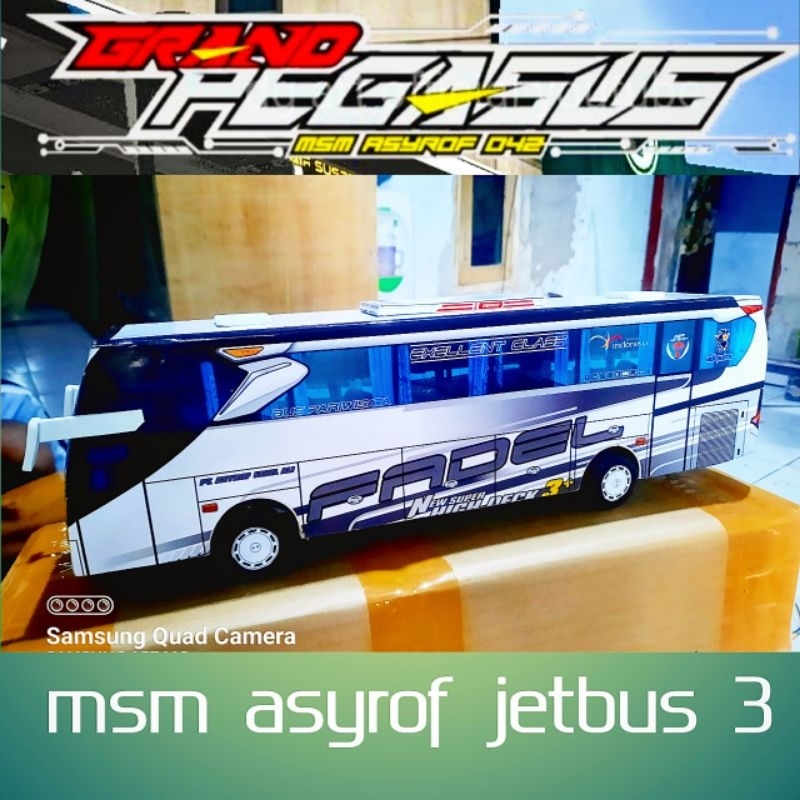 Jual miniatur bus msm asyrof pegasus jetbus 3 | Shopee Indonesia