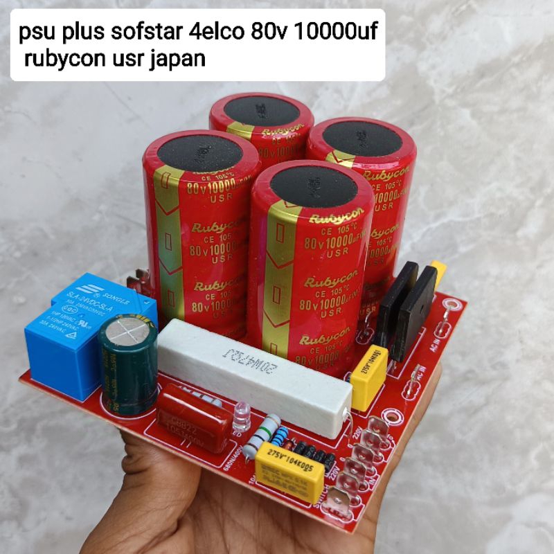 Jual sofstar plus psu 4 elco rubycon usr 100v 10000 uf lengkap dioda ...